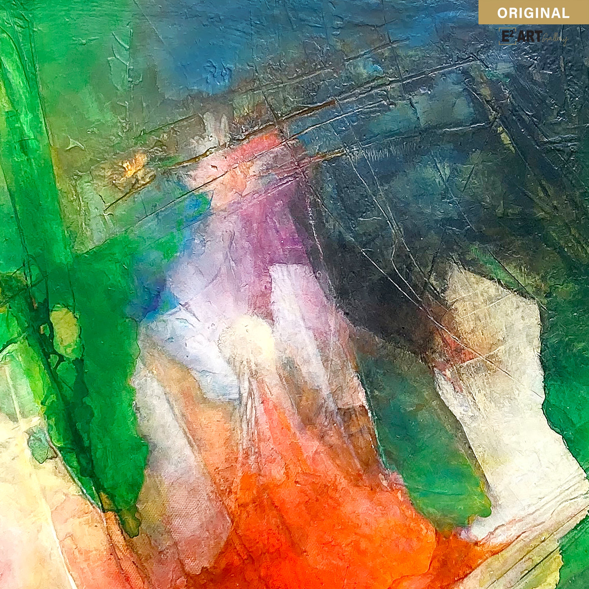 Dokkaebi Laughter (도깨비 웃음 · Dokkaebi Useum) by Steve Moon, 40" x 40"