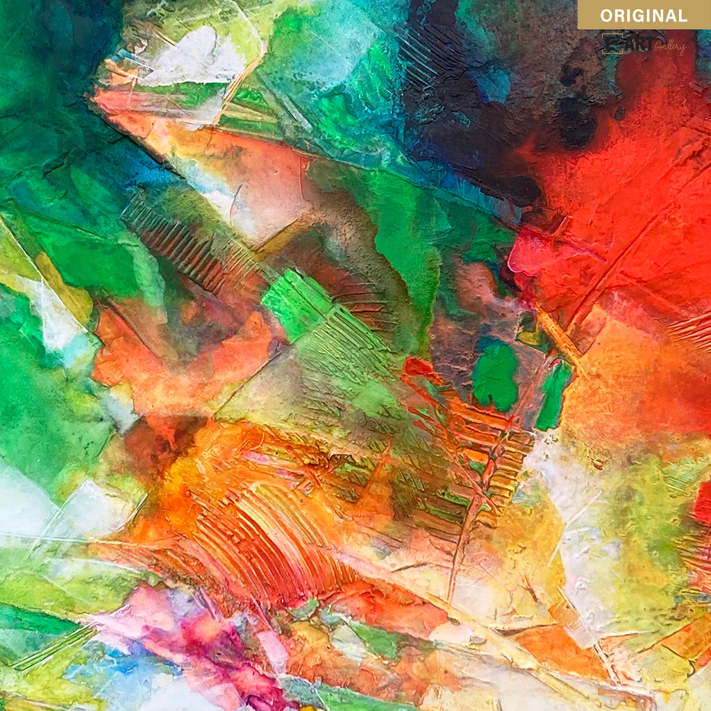 Chima Bawi Sparks (치마바위의 불꽃 · Chima Bawi-ui Bulkkot) by Steve Moon, 40" x 48"