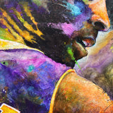 Kobe Bryant Canvas Acrylic Painting Wall Art Decor by Steve Moon, 51" x 32"