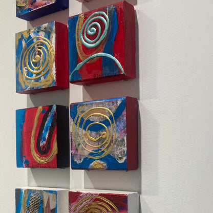 'Galaxy blue Series 1-10' by Shirley Kwak, 5.5" x 5.5"