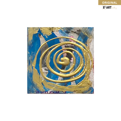'Galaxy blue Series 1-10' by Shirley Kwak, 5.5" x 5.5"