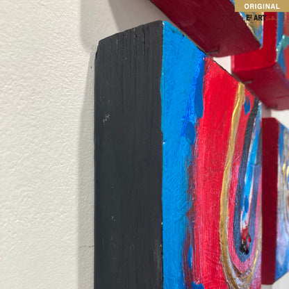 'Galaxy blue Series 1-10' by Shirley Kwak, 5.5" x 5.5"