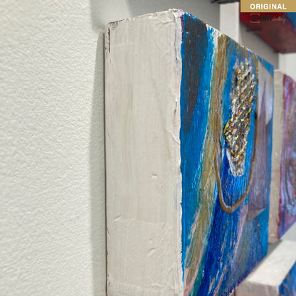 'Galaxy blue Series 1-10' by Shirley Kwak, 5.5" x 5.5"