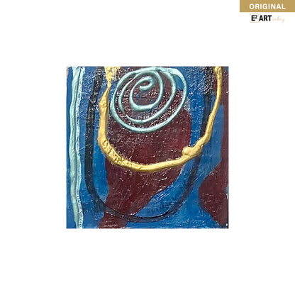 'Galaxy blue Series 1-10' by Shirley Kwak, 5.5" x 5.5"
