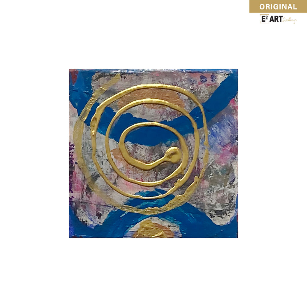 'Galaxy blue Series 1-10' by Shirley Kwak, 5.5" x 5.5"