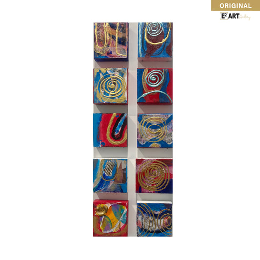 'Galaxy blue Series 1-10' by Shirley Kwak, 5.5" x 5.5"