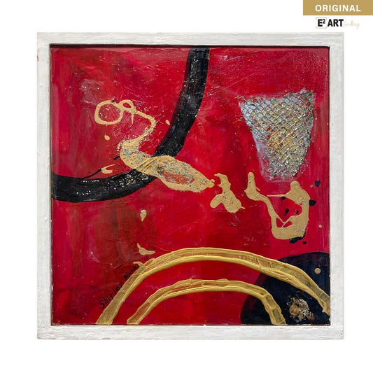 'Galaxy Red A1' by Shirley Kwak, 16" x 16"