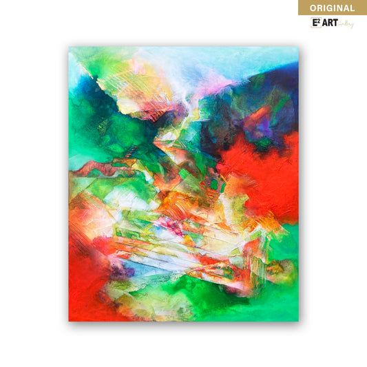 Chima Bawi Sparks (치마바위의 불꽃 · Chima Bawi-ui Bulkkot) by Steve Moon, 40" x 48"