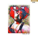 Tupac Shakur Canvas Acrylic Painting Wall Art Decor by Steve Moon, 34" x 44"